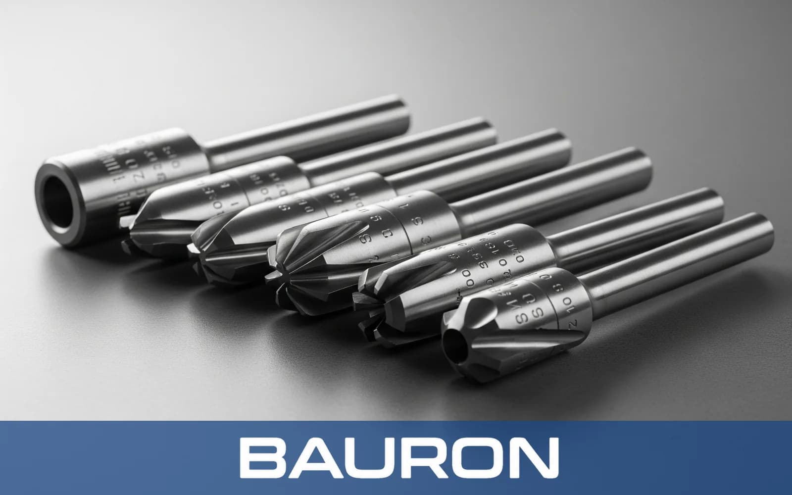 Fas- og plansenkrømmere med styretapp og polerte skaft